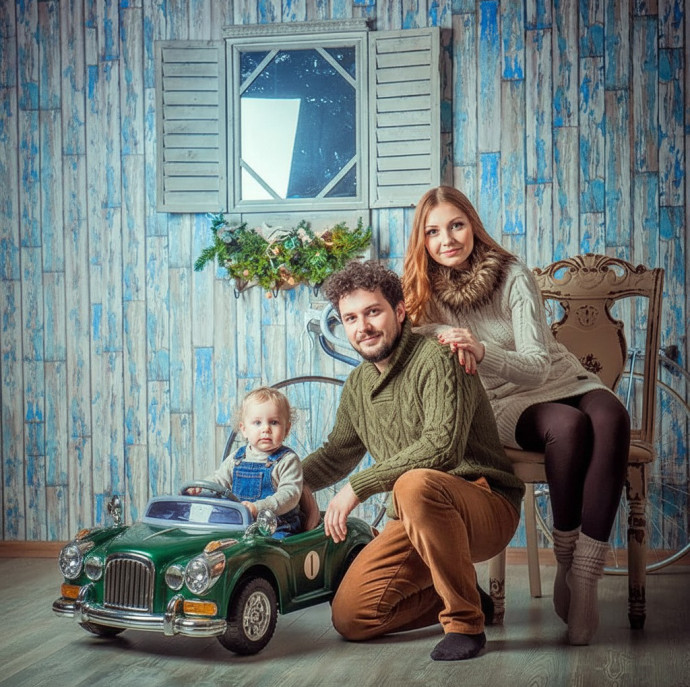 Семейная фотосессия в студии в Екатеринбурге