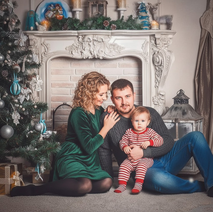 Семейная фотосессия в студии в Екатеринбурге