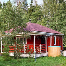 Дом с баней в глэмпинге Просто Эко