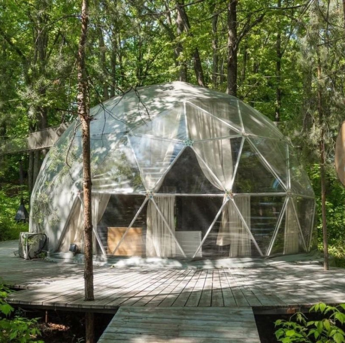 Геокупол в загородном клубе Утрау