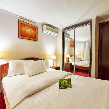 Номер "Бюджетный двухместный номер, вид в холл отеля"