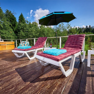 Дом "ШАЛЕ ДЕ ЛЮКС ИЗ БРУСА С КУПЕЛЬЮ НА ДРОВАХ"