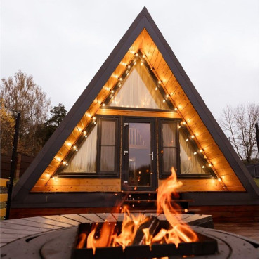 Коттедж "A-frame «Терракот» домик из дерева 4х местный"