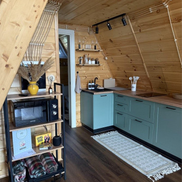 Коттедж "A-frame «Терракот» домик из дерева 4х местный"