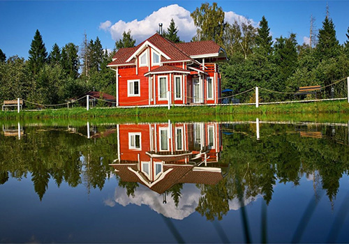 Шале Де Люкс из бруса в глэмпинге Просто Эко