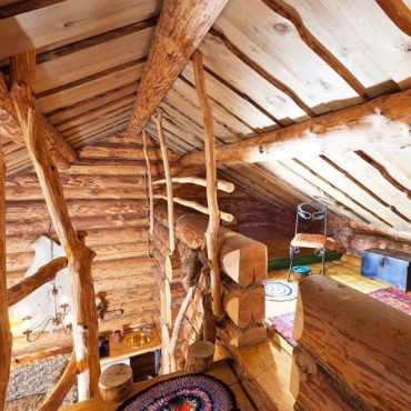 Коттедж "Лесная слобода-шале (гостиная с камином +спальня +верхние покои -полати)"