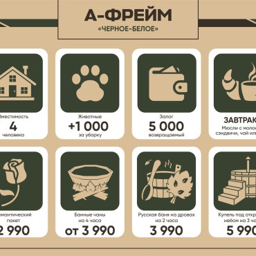 Дом "А-Фрейм «Черное-белое»"