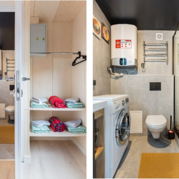 Коттедж "SPA Порожки O-frame Medium с баней-бочкой"