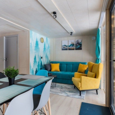 Коттедж "SPA Порожки O-frame Large с баней-бочкой"