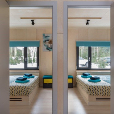 Коттедж "SPA Порожки O-frame Large с баней-бочкой"