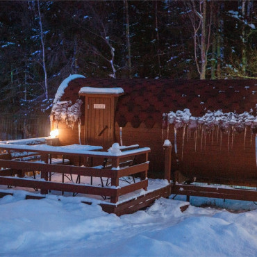 Коттедж "SPA Порожки O-frame Large с баней-бочкой"