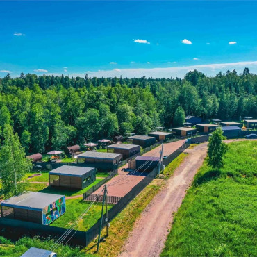 Коттедж "SPA Порожки O-frame Large с баней-бочкой"