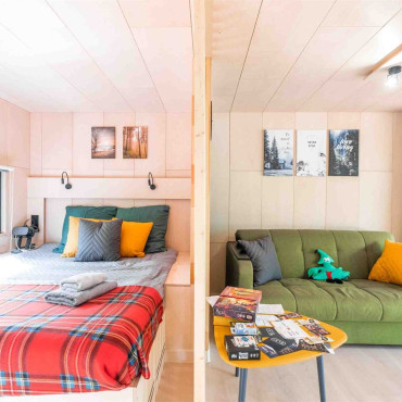 Коттедж "SPA Правдинское озеро O-frame Medium с баней-беседкой"