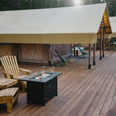 Сафари-тент "Терраса с 2 лоджами и купелью"