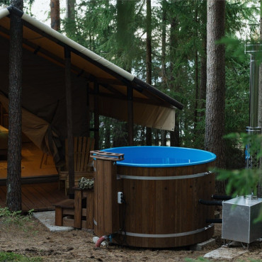 Палатка "Лодж "Лесной" с горячей купелью"