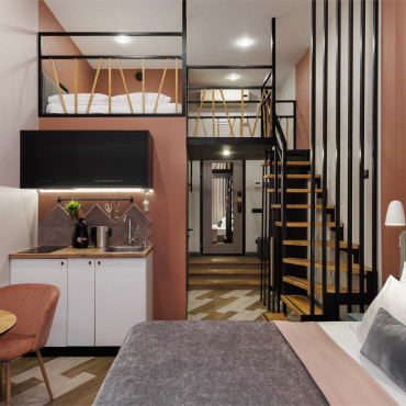 Номер "Двухуровневый номер-студио с видом во двор, от 20 кв.м"