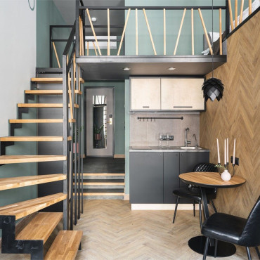 Номер "Двухуровневый номер-студио Делюкс с видом на город, от 25 кв.м"