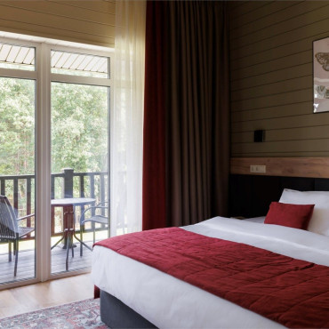 Номер "Комфорт с двуспальной кроватью, балконом и видом на лес"