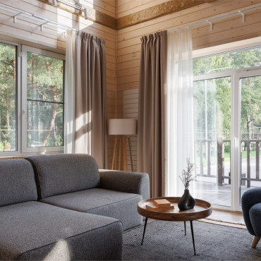 Коттедж "Двухэтажный коттедж с дровяным камином и личной зоной BBQ"