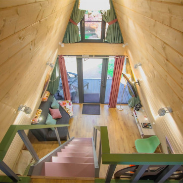 Коттедж "Правдинское озеро A-frame Lime"