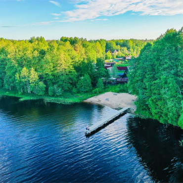 Коттедж "Правдинское озеро A-frame Lime"