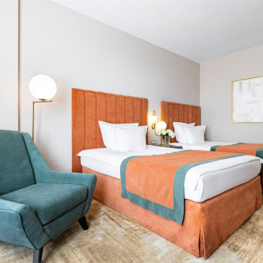 Номер "Студио с двумя кроватями | Вид на город"