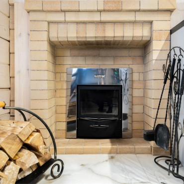 Дом "Дом из бруса с камином и баней из осины 4+2"