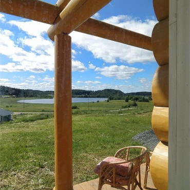 Коттедж ""Тихий залив" с камином и дровяной баней"