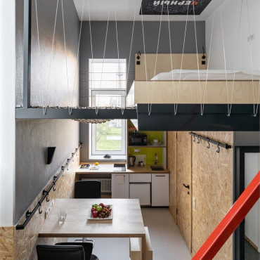 Номер "Дизайнерские двухуровневые апартаменты "Малевич""