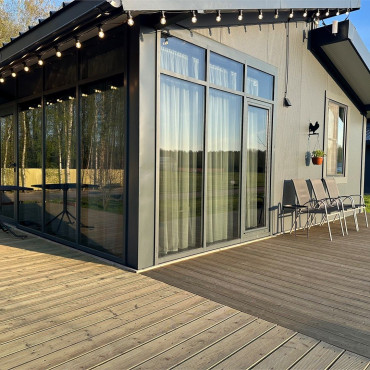 Коттедж "Коттедж Делюкс с 3 спальнями, с террасой, мангальной зоной и костровой чашей"