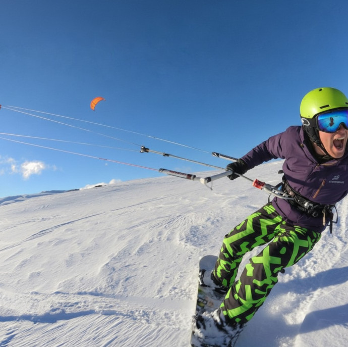 Тренировка по сноукайтингу в Москве