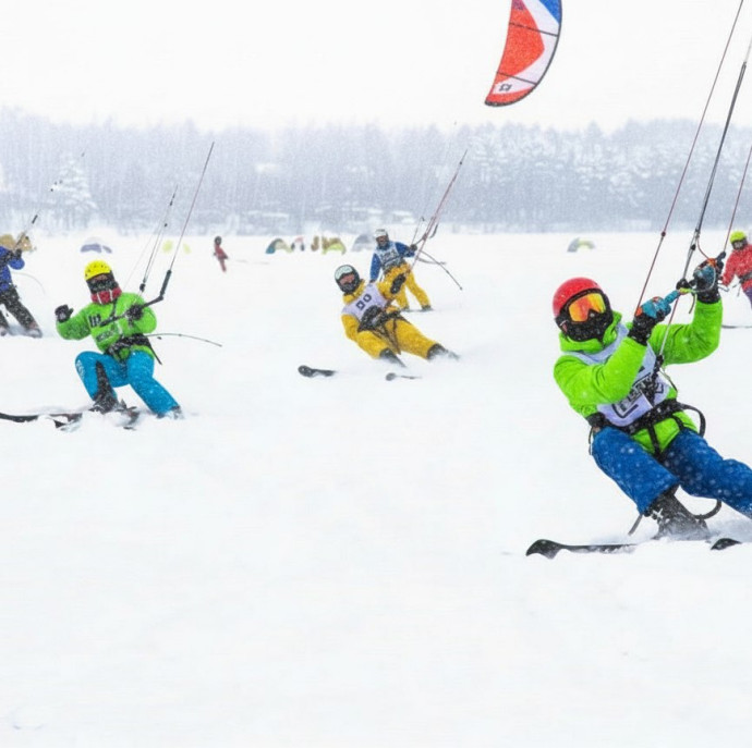 Тренировка по сноукайтингу в Москве