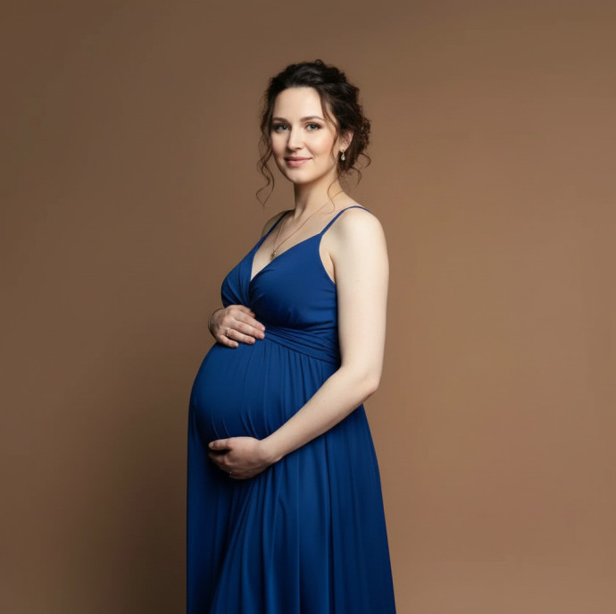 Авторская студийная фотосессия для беременных в Москве