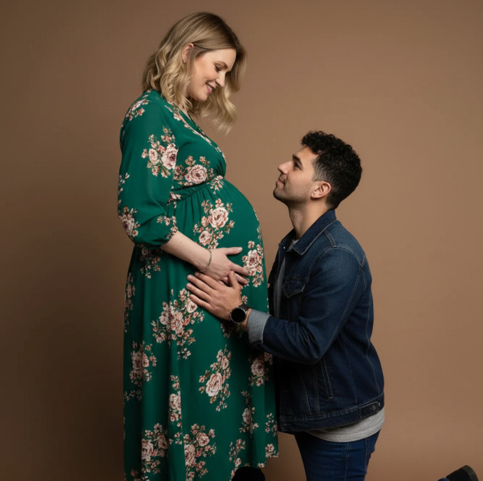 Авторская студийная фотосессия для беременных в Москве