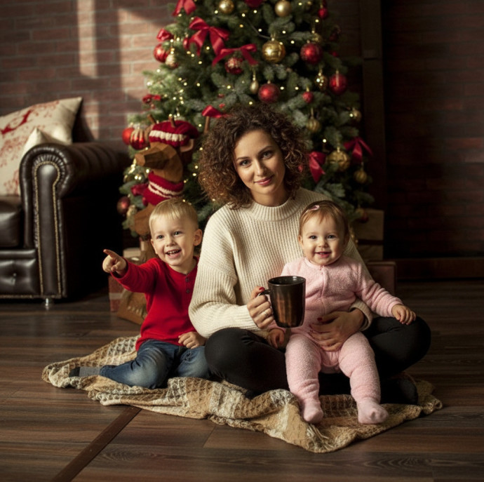 Семейная фотосессия в студии в Москве