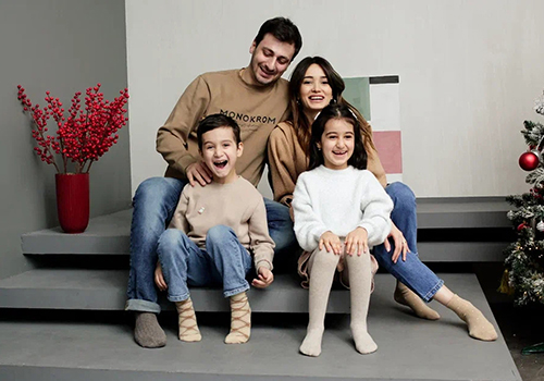 Семейная фотосессия в студии в Москве