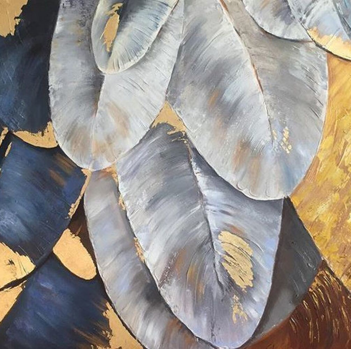 Мастер-класс Интерьерная картина с потальным золотом в Москве