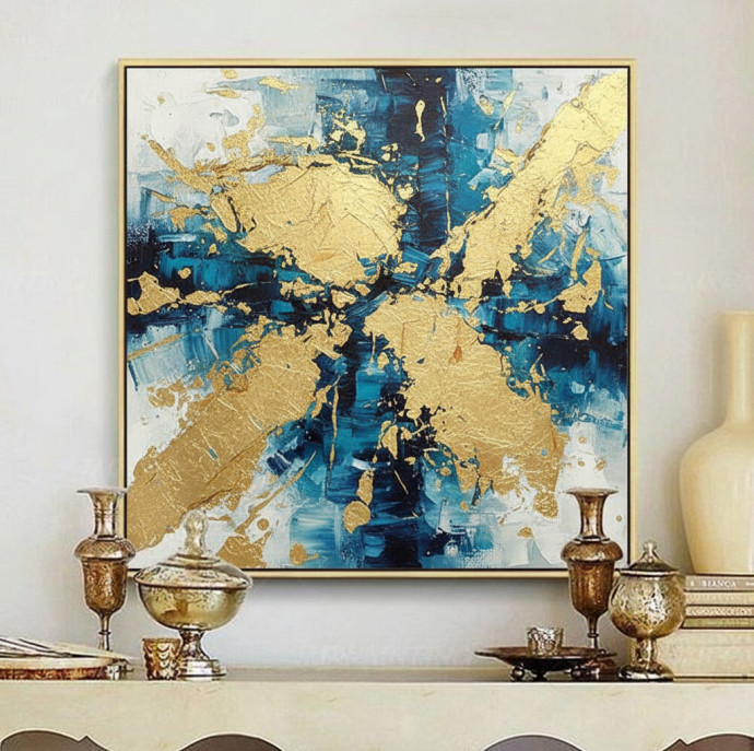 Мастер-класс Интерьерная картина с потальным золотом в Москве