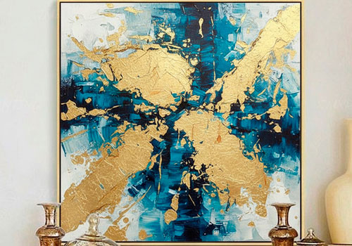 Мастер-класс Интерьерная картина с потальным золотом в Москве