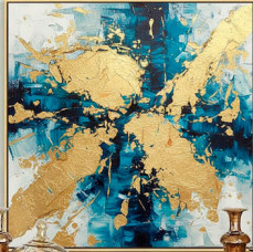 Мастер-класс Интерьерная картина с потальным золотом в Москве