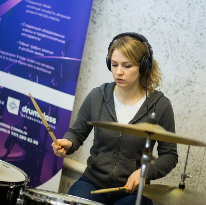 Курс игры на барабанах для начинающих в Москве