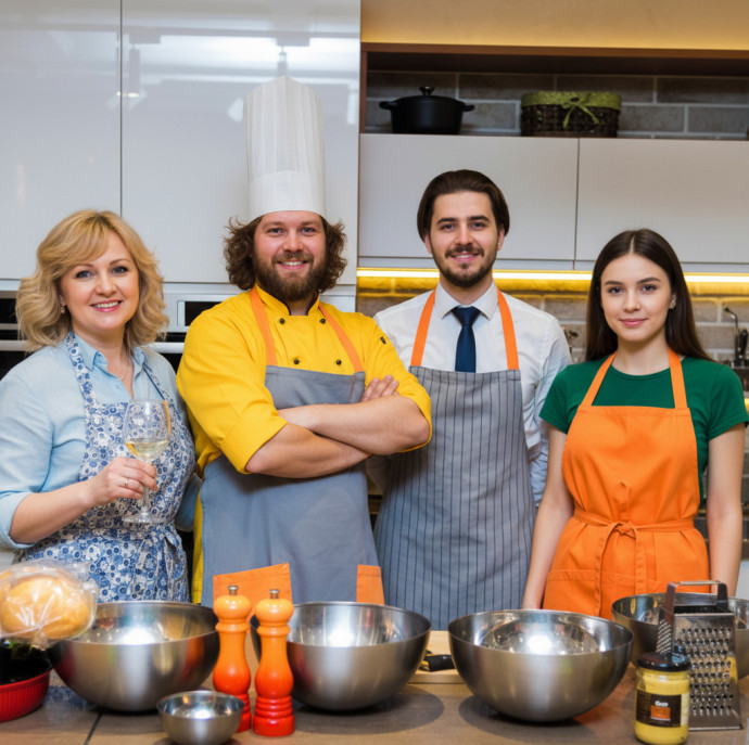Кулинарный мастер-класс в студии Вкусотеррия в Москве