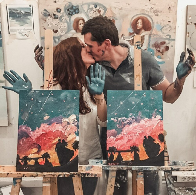 Романтический мастер класс для пары Творческое слияние в Москве