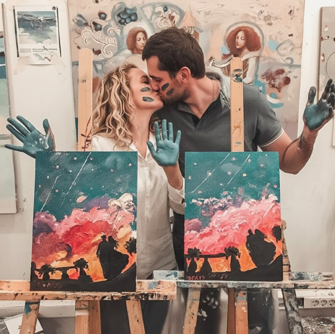 Романтический мастер класс для пары Творческое слияние в Москве