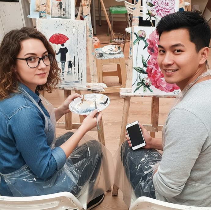 Романтический мастер класс для пары Творческое слияние в Москве