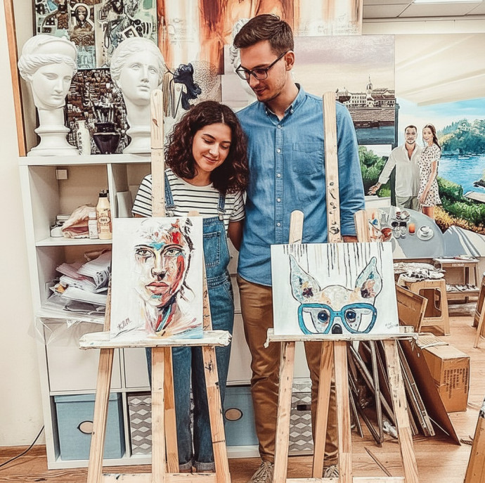 Романтический мастер класс для пары Творческое слияние в Москве