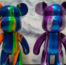 Мастер-класс Мишка Bear Brick в технике флюид арт в Москве