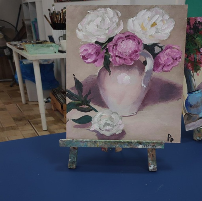 Совместное рисование картин на холсте в Москве