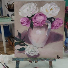 Совместное рисование картин на холсте в Москве