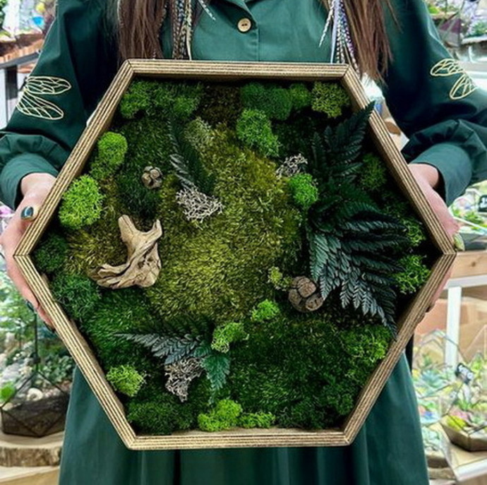 Мастер-класс по изготовлению Панно со мхом в Москве